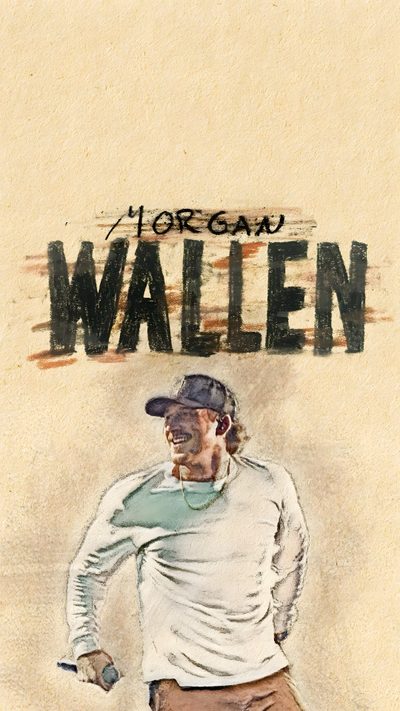 a drawing of a man holding a tennis racquet Morgan Wallen Halloween Parking Spot Painting, Country Backgrounds, Best Country Singers, wheat