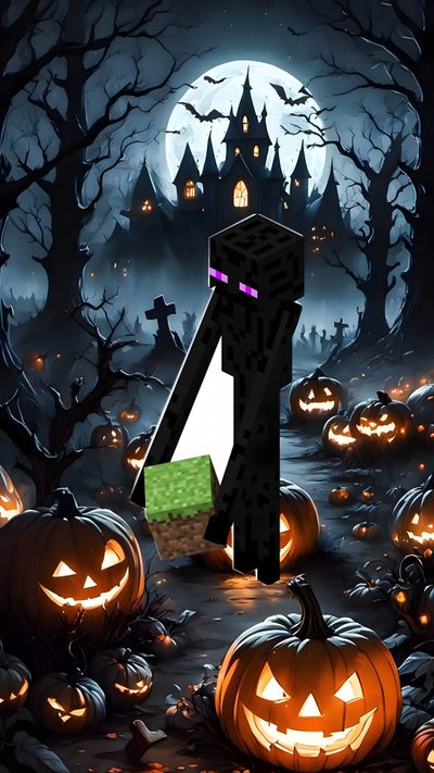 an image of a halloween scene with pumpkins Minecraft Halloween Really Funny Quotes, Cool Fidget Toys, Minecraft Games, Minecraft Art, dark slate gray