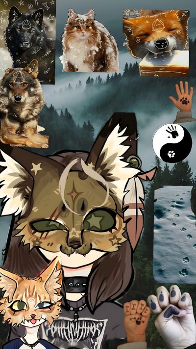 a collage of cats, dogs and other animals with their hands in the air Therian Halloween Therian Mask, Therian Halloween, Therian Wallaper, Cool Therian, dark olive green