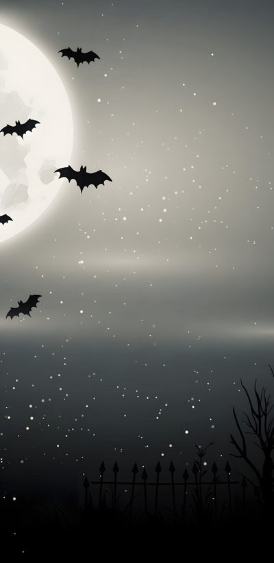 bats flying in front of a full moon Halloween Iphone Lock Screen Halloween Lockscreen, Black Bedroom Design, Night Sky, Dark Iphone, dim gray