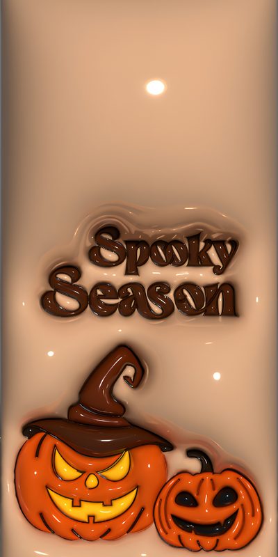an image of a halloween scene with pumpkins 3d Iphone Halloween Pumpkin, Iphone Classy, Halloween Cute, Halloween Backgrounds, rosy brown