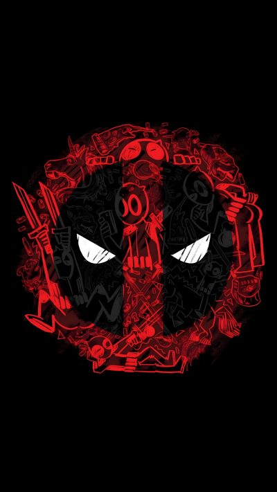 deadpool wallpaper with the face of deadpool surrounded by other deadpools Deadpool Halloween Deadpool Comic Phone, Deadpool Cool Pfp, Dark Deadpool, Deadpool Watch Face, black