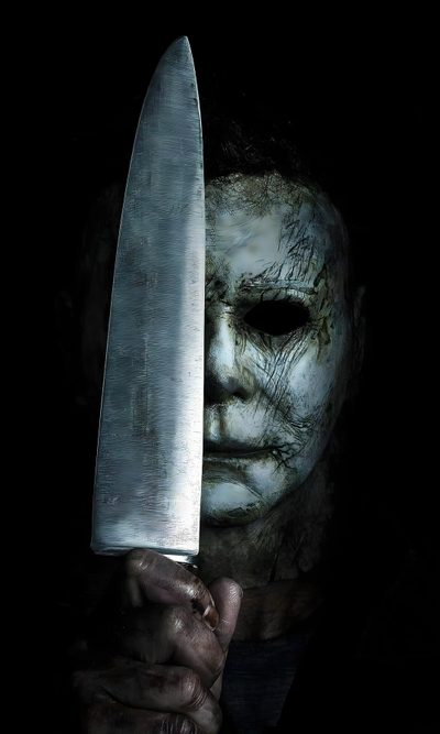 a man holding a large knife in his hand and wearing a creepy mask on the face Michael Myers Halloween Michael Myers Art, Michael Meyer, Film Horror, Horror Movie Icons, black