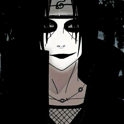 an image of a woman with black hair and white make - up on her face Itachi Uchiha Halloween Happy Halloween, Naruto, Halloween, Memes, black
