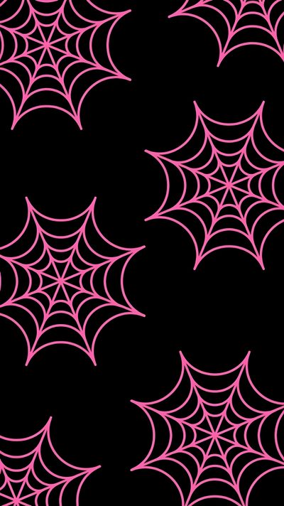 a black background with pink spider webs on it Black And Pink Halloween Hot Pink Halloween, Black And Pink Halloween, Pink And Black Halloween,