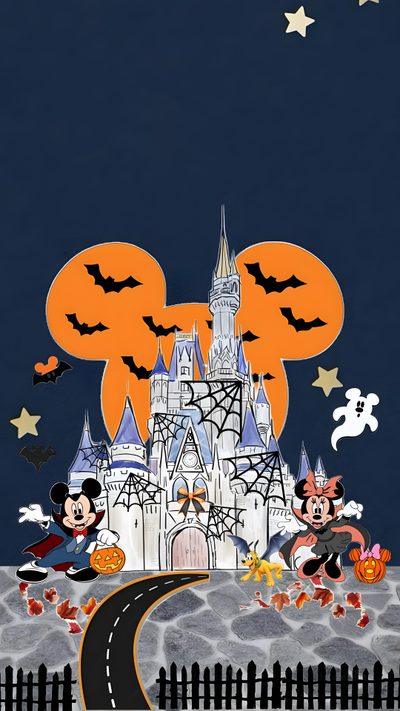 Mickey And Friends, Disney Halloween Wallpaper Aesthetic, Disney Wallpaper, Mickey Mouse Halloween Phone, Iphone Wallpaper, Disney Lover, Disney Spooky Background, Mickey Fall Wallpaper, Phone Wallpaper Disney World Halloween Mickey And Friends, Disney Halloween Aesthetic, Disney, dark slate gray