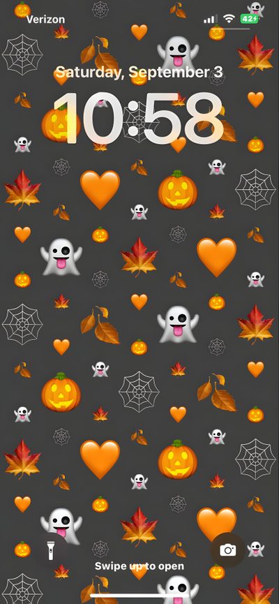 the halloween theme is displayed in this screenshot Halloween Ios 16 Emojis For Ios18, Aesthetic Halloween Emojis, Ios Halloween, Iphone 16 Emoji, dark slate gray