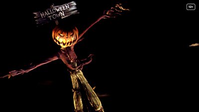 a creepy scarecrow holding a sign that says halloween town Nightmare Before Christmas Halloween Town Nightmare Before Christmas Pc, The Nightmare Before Christmas Desktop, Nightmare Before Christmas Macbook, black
