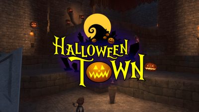 the title for halloween town is shown in this screenshot Sora Halloween Town 1920x1080 Kingdom Hearts Halloween, Kingdom Hearts Twilight Town Background, Halloween Kingdom Hearts, black