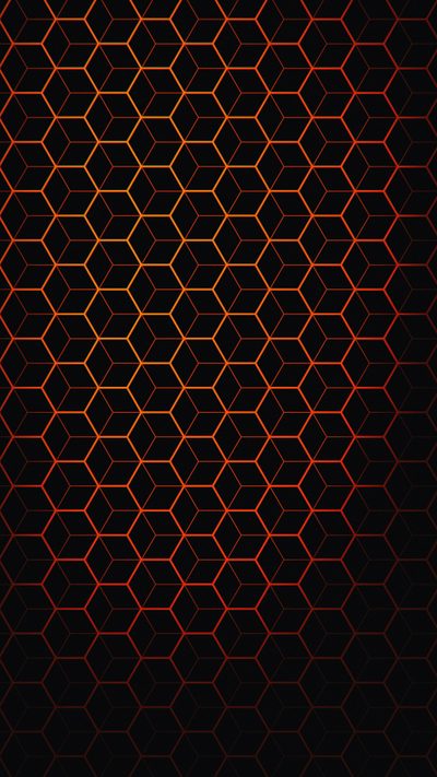 an orange and black abstract background with hexagonal grids on it's sides Halloween Hexagon Orange Hexagon Background, Hexagonal Pattern With Orange Gradient, Orange Hexagon Hd, black