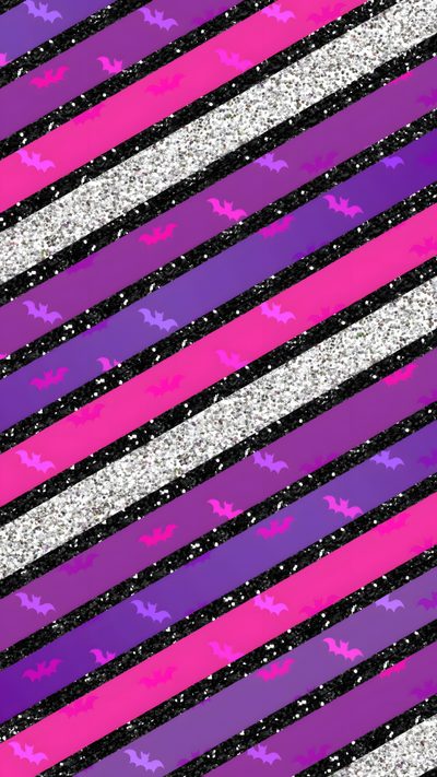 purple and black stripes with silver glitters on the bottom are diagonally arranged in an orderly pattern Diagonal Halloween Multi Stripes With Halloween Argyle, Glitter Halloween Background, Sparkly Halloween, dark orchid