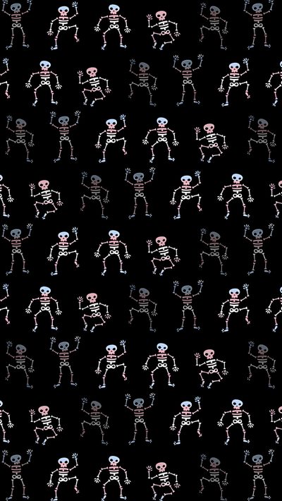a black and white pattern with skeletons on it Halloween Pride Skeleton Background, Spooky Pattern, Spooky Skeletons, Cute Skeleton, Small Skull, black