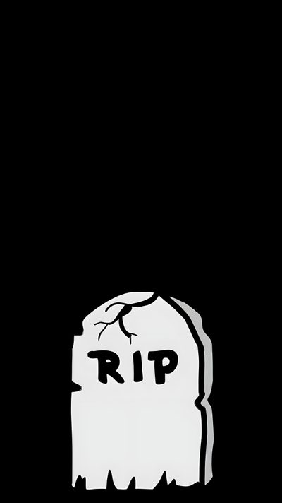 a black and white image of a tombstone with the word rip on it's face Black Iphone Halloween Rip Sense Iphone, Black Iphone Halloween, Game Over Tombstone, Rip Design,