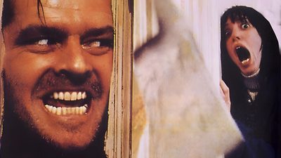 a man with his mouth open standing next to a woman in front of a door The Shining Laptop Halloween The Shining Videos, Shining Screencaps, The Shining Cover Art, The Shining Movie,