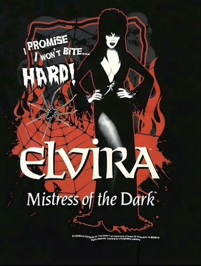 an advertisement for elvia mistress of the dark Elvira Halloween Elvira Background, Elvira Logo, Elvira Poster, Elvira Movie Poster, black