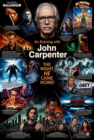 John Carpenter, Film Games, Hollywood Cinema, Sci-fi Movies, John Carpenter Movies, Retro Horror, Horror Movie Posters, 80s Movies, Horror Films John Carpenter Halloween John Carpenter, Film Games, Hollywood Cinema, Sci-fi Movies, black
