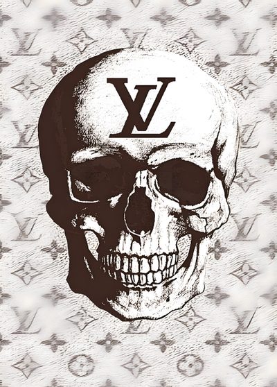 a skull with louis vuitton on it's face and the letter v in its Louis Vuitton Halloween Iphone Lv Skull, Gucci Skull, Louis Vuitton Graffiti, silver