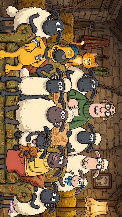a group of sheep standing next to each other Halloween Sheep Dexter’s Laboratory, Finn Jake, 3d Cute, Shaun The Sheep, Phineas And Ferb, dark olive green