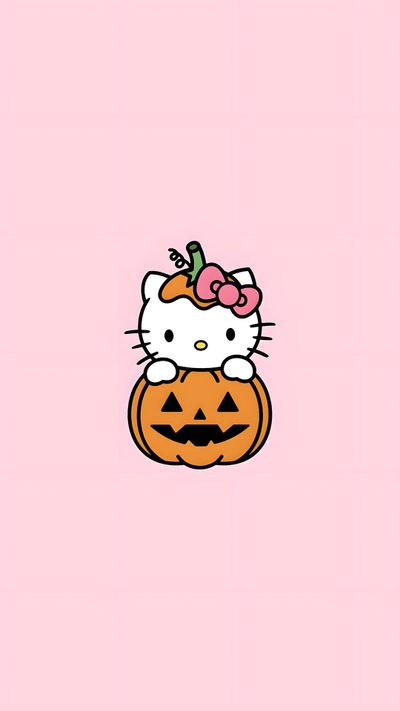 Autumn Wallpaper Hello Kitty, Wallpaper Backgrounds Halloween Cute, Iphone Wallpaper Aesthetic Halloween, Wallpaper Hello Kitty Halloween, Lock Screen Wallpaper Halloween, Coquette Halloween Wallpaper, Girly Fall Wallpaper, Hello Kitty Halloween Pfp, Cute Halloween Aesthetic Pink Hello Kitty Halloween Autumn Hello Kitty, Backgrounds Halloween Cute, Iphone Aesthetic Halloween, misty rose
