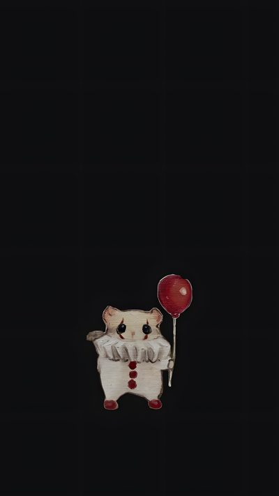 a teddy bear holding a red balloon in the dark Wrecking Ball Halloween Smartwatch Aesthetic, Halloween Apple Watch, Horror, Horror Aesthetic, black