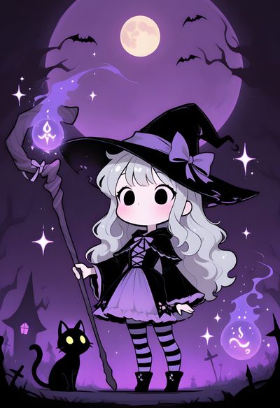 Cute Witch Character Design, Book Illustration Design, Witch Drawing, Witch Characters, Anime Witch, Vibes Art, Anime Picture Hd, Halloween Drawings, Kawaii Halloween Halloween Cute Witch Purple Cute Witch Character Design, Book Illustration Design, Witch Drawing, dark slate blue