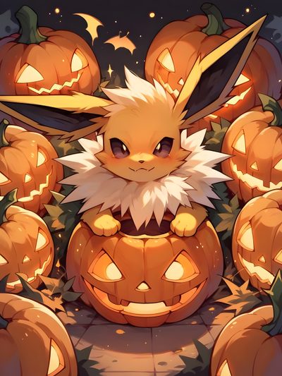 an image of pokemon pumpkins and jack o lantern Eevee Halloween Eevee Pumpkin, Pumpkin Pokemon, Halloween Umbreon, Pokemon Autumn, Fall Pokemon, sienna