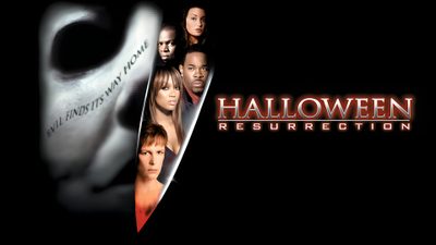 the movie poster for halloween resurrection Halloween Resurrection Rob Zombie Film, Friday The 13th Dvd, Halloween 4 The Return Of Michael Myers, black