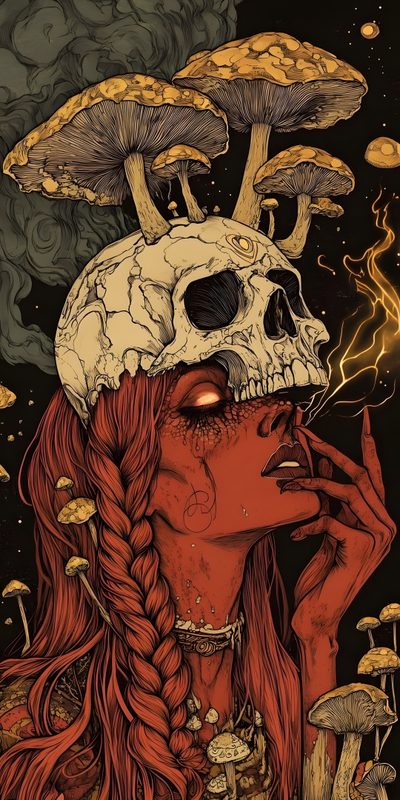 Wallpaper Psicodelico, Surreale Kunst, Witchy Wallpaper, Japon Illustration, Edgy Wallpaper, Abstract Art Wallpaper, Sztuka I Rękodzieło, Dark Art Illustrations, Hippie Art Edgy Aesthetic Halloween Psicodelico, Surreale Kunst, Witchy, Japon Illustration, Edgy, dark olive green