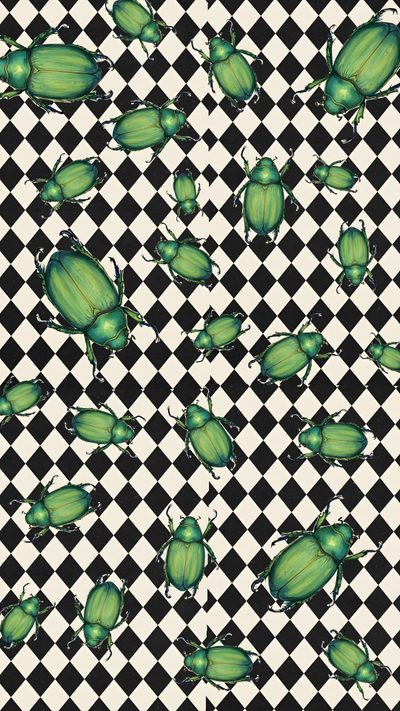 a checkered pattern with green bugs on it's backgroung surface Halloween Insects Insect Pattern, Insects, Insect, Bug Pattern, Reptile Prints, Green Bug, dim gray