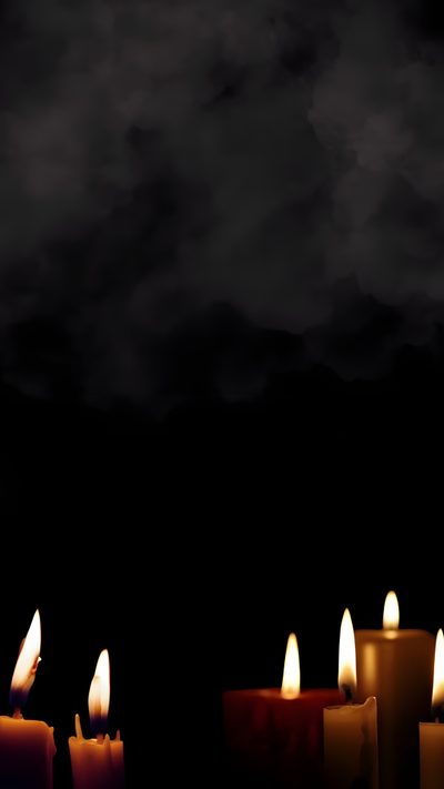 several lit candles in front of a dark background Halloween Candle Dark Ambiance Decor, How To Create Cozy Atmosphere, Lit Candles On Dark Background, black