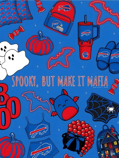 an advertisement for boo boo boo boo boo boo boo boo boo boo boo boo boo boo boo Buffalo Bills Halloween Iphone Background Art, Buffalo Bills, Iphone Background, Buffalo, Iphone, steel blue