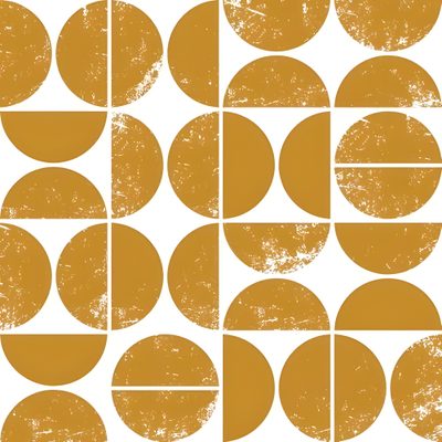an orange and white geometric pattern with circles on it's sides, all in different sizes Halloween Circle Geometric In Ochre Art Deco Wall Paper, Bathroom Accent Wall, Geometric Wall, peru