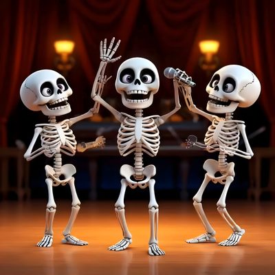 three skeletons are dancing in front of a microphone Funny Halloween Gif Best Poses For Selfies, Agate Table, Dance Humor, Buddha Image, Samhain, Good Poses, black