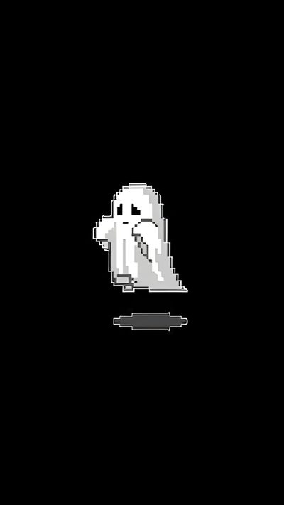 an old - school computer screen with a ghost on it Halloween Black Ghost Scary Aesthetic, Black Iphone Aesthetic, Cool Ghost, Dark Iphone Ghost,