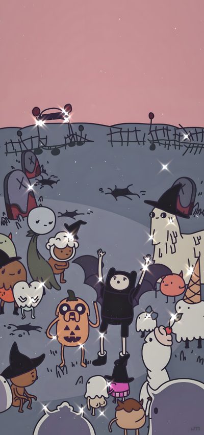 an image of many cartoon animals in the field with stars on their heads and arms Halloween Adventure Time Cartoon Art, Art Drawings, Snoopy, Halloween, Drawings, Movie Posters, slate gray