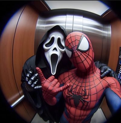 two people dressed up as screamo and spider - man Halloween Spiderman Andrew Garfield, Spider Man Halloween, Spiderman Funny, Spiderman Drawing, dark slate gray