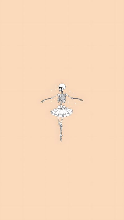 a skeleton sitting on top of a ballerina Halloween Dance Cute Skeleton Halloween Background, Ghost, Disney Skeleton Dance, wheat
