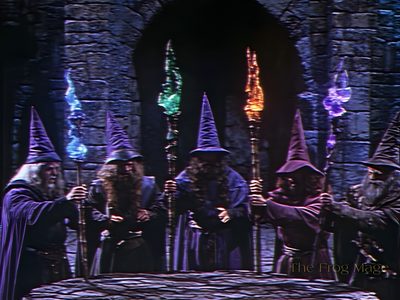 the wizard's are standing in front of an entrance with their wands on Merlin Wizard Halloween Rainbow Purple Wizardry Aesthetic, Wizard 101 Aesthetic, Medieval Wizard Aesthetic, black