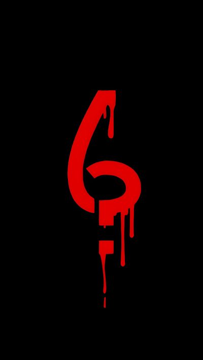 the number four is dripping red on a black background Halloween 6 Sinister Six Logo, Number 6 Font, Sinister Movie Logo, Scary Movie Logos, black