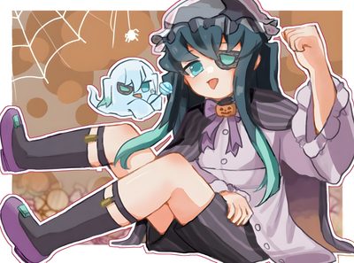 an anime character sitting on the ground with her legs crossed and one hand up in the air Halloween Muichiro Demon Slayer Muichiro X Genya, Demon Slayer Muichiro And Genya, Genmui Memes, rosy brown