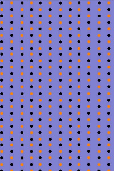 an orange and black dot pattern on a purple background Halloween Polka Dot Fall Background, Black And Orange Polka Dot, Canvas, Polka Dots, medium purple
