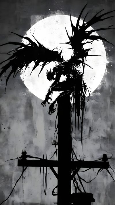 a black and white photo of a cross with a full moon in the back ground Dark Halloween Anime Metal Ideas, Anime Dark Manga, Manga Art Dark, Monster Anime, Horror Anime, dim gray