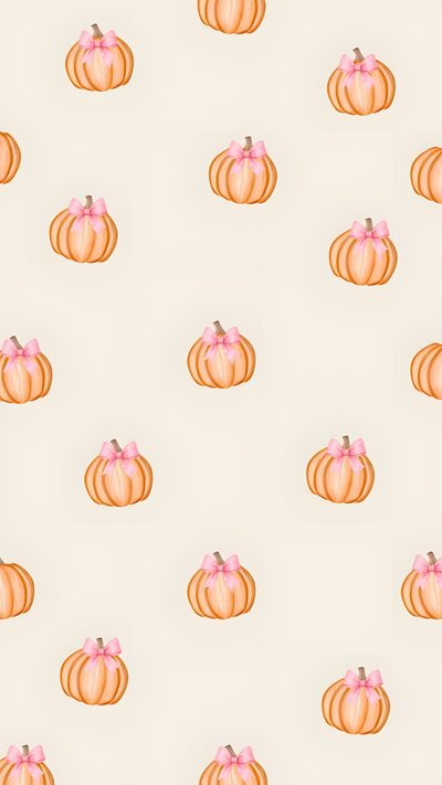 an orange and pink pumpkin pattern on a white background Halloween Peach Cute Fall Pink, Fall Aesthetic Pink, Fall Background Preppy, Preppy Fall Background, linen