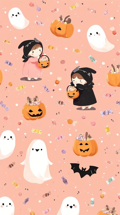 Halloween Art, Phone Backgrounds, Lock Screen Wallpaper, Cute Wallpapers, Phone Wallpaper, Cute Drawings, Iphone Wallpaper, Halloween Kids Halloween Costume Custom Removable Halloween Art, Phone Backgrounds, Lock Screen, Cute, Phone, light pink