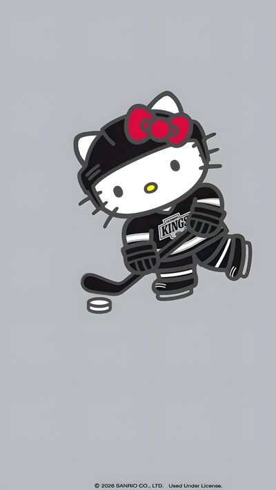 an image of a hello kitty hockey player Hockey Halloween Hockey, Ice Hockey, Blackhawks Hello Kitty, Hockey Hello Kitty, Hello Kitty, silver