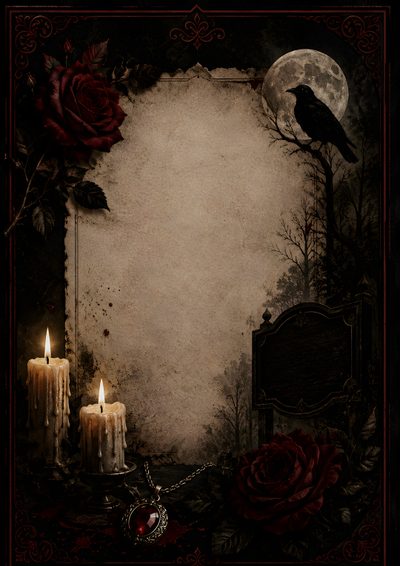 an old fashioned frame with candles and roses Halloween Vampire Background Vampire Aesthetic, Pretty Images, Journal Themes, Gothic Aesthetic, black