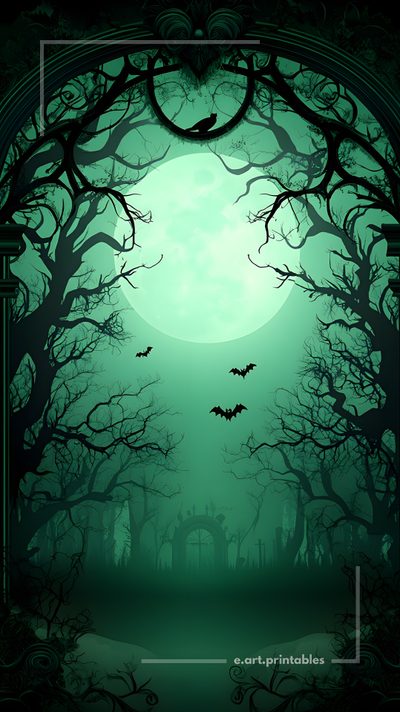 a green halloween background with bats flying in the air Green Halloween Spooky Backgrounds, Spooky Phone, Spooky Dark Background Design, dark slate gray