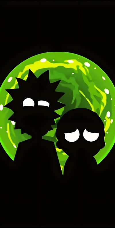 two cartoon characters are standing in front of a green and black background with bubbles on it Rick And Morty Halloween Rick And Morty Animated, Live Photo 4k, Rick Sanchez 4k, Rick And Morty 4k, black