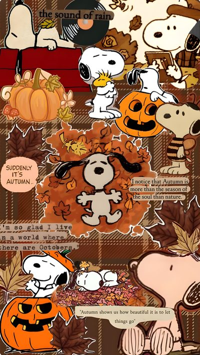 snoop the dog and his friends are all dressed up for halloween with their pumpkins Pinterest Snoopy Halloween Snoopy Halloween Aesthetic, Snoopy, Halloween, sienna