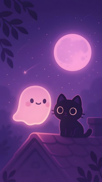 Send this to your person ❤️.

P.S. Craving more cozy cat-and-ghost vibes? Peek at the wallpapers in my Etsy shop (link in bio). 🛍️💖

#friendship #choosejoy #cozyart #kawaiiillustration #softaesthetic #mentalhealthreminders #viktojadesigns #etsyfinds #wallpaperlove Cat Iphone Kawaii Cute Purple Wallpaper, Cute Wallpapers Ghost, Ghost Wallpapers Cute, Spooky Cute Wallpapers, Cute Ghost Wallpaper Aesthetic, Ghost Cat Wallpaper Iphone, Cute Ghost Cat Wallpaper, Cute Purple Ghost Wallpaper, Kawaii Cute Ghost Wallpaper Kawaii Halloween Halloween Kawaii Cute Black Cat Cat Iphone Kawaii Cute Purple, Cute Ghost, Ghost Cute, dark slate blue